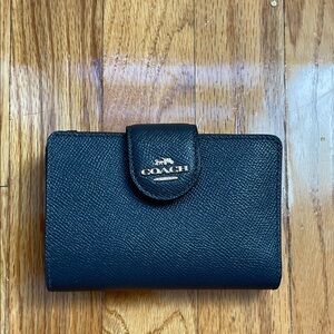 Coach Navy Leather Wallet